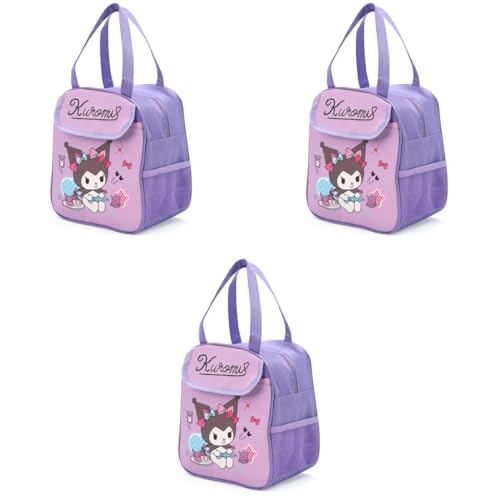 HASTHIP® Kuromi Lunch Box Bag Handbag 3PCS HASTHIP® Kuromi Lunch Box Bag Handbag 3PCS
